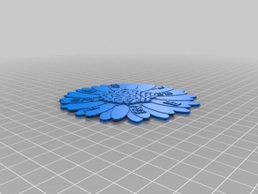 Rechnung Sonnenblume 3d-slash 3d print model - Mito3D