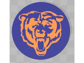 chicago bears coaster multicolor 3d printing drink 3d print model - Mito3D