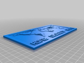 Welt Karte 3d-slash 3d print model - Mito3D