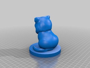 grumpish gato fixo animais 3d print model - Mito3D