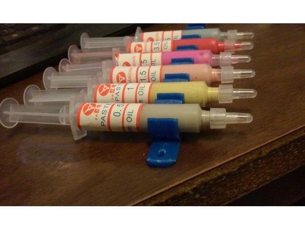 lapping paste syringe holders hobby holder plastic doodads 3D print model - Mito3D