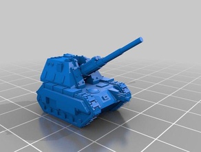 epic scale armageddon pattern basilisk spg vehicles 6mm artillery scifi tank 3d print model - Mito3D