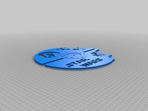 star wars wall clock solid 4-parts sliced art 3d print model - Mito3D
