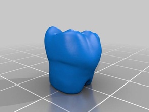 artificial entre el primer molar mandibular biología 3d print model - Mito3D