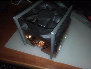 80 mm fan monte supermicro kopyalayın-p0025p soğutucu bilgisayar edin freecad 3d print model - Mito3D