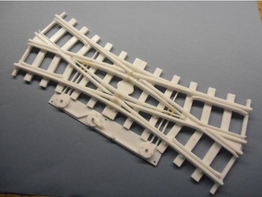 kreuzungsweiche gartenbahn lgb hobby garden railway g scale rail spur tracks 3d print model - Mito3D