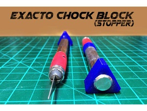 exacto x-acto hobby knife stopper chock block tool holders & boxes 3d print model - Mito3D