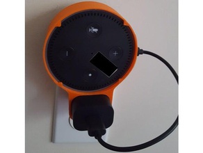 echo power outlet holster vj2 organization alexa amazonecho amazon dot wall mount stand 3d print model - Mito3D