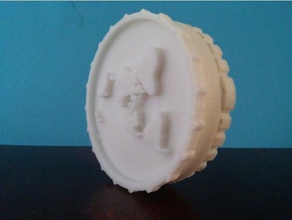 flache Erde-Modell Kräuter grinder &lt Schlüsselanhänger&gt 3d-drucken flach Kaffeemühle magnet einfach - Spielzeug Unkraut 3d print model - Mito3D