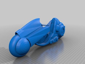 moto de kaneda La impresión en 3d akira la bicicleta futuro película scifi 3d print model - Mito3D