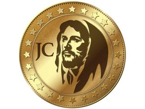 jesus moeda cryptocurrency keychain logo chaveiros bitcoin crypto ethereum deus céu lamborghini dinheiro a lua 3d print model - Mito3D