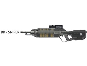 br-sniper les jeux vidéo bataille de fusil arme à feu halo tireur d'élite 3d print model - Mito3D