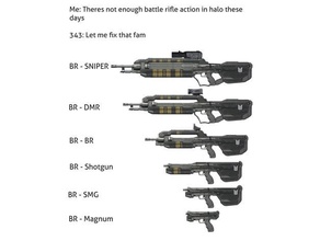 ultimate battle rifle coleção jogos de vídeo dmr fragata arma halo magnum pistola navio espingarda smg sniper 3d print model - Mito3D