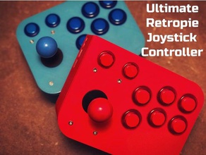 ultimate retropie joystick controller video giochi arcade cabinet caso emulazione divertente gioco raspberry pi 3 retrò retrogaming videogame 3d print model - Mito3D