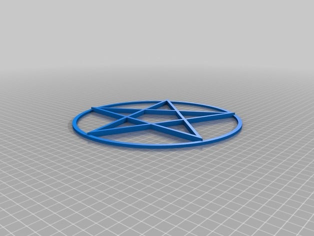großes Pentagramm Schilder & logos pagan pentakel satanisch Satanismus wicca die Wicca 3D print model - Mito3D