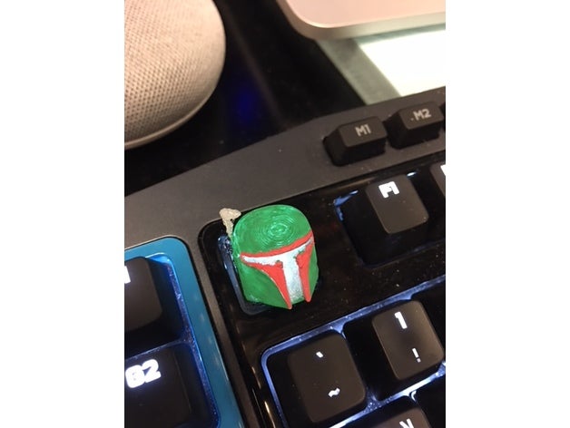 boba fett cherry mx clé de la pac bureau casque cherrymx ordinateur touche caps clavier starwars star wars 3D print model - Mito3D