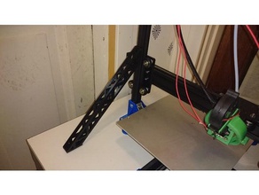 z brace truss style 3d printer parts 2020 extrusion tarantula tevo upgrade z-axis 3d print model - Mito3D
