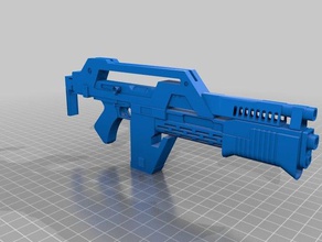 colonial marines pulse rifle 3d printing alien aliens weapon 3d print model - Mito3D