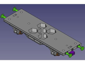 h0 Maßstab Waggon-chassis kompatibel hobby-Serie Fahrzeuge 187 - chassis h0-Maßstab Märklin Modell Eisenbahn Zug trix 3d print model - Mito3D
