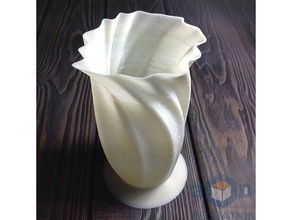small flower vase decor spiral 3d print model - Mito3D