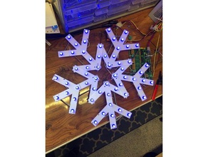 led pixel bulb snowflake diy christmas lights 3d print model - Mito3D