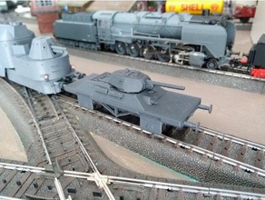panzerjagerwagen t-34 h0-Maßstab Fahrzeuge Märklin Modell-Eisenbahn panzertriebwagen Eisenbahn tank Zug ww2 3d print model - Mito3D