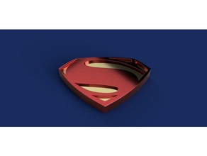 superman's badge coins & badges comics dc man steel superhero superman logo 3d print model - Mito3D