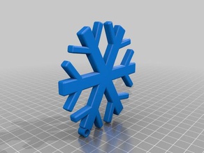 Schneeflocke 3d-drucken Weihnachten ornament 3d print model - Mito3D