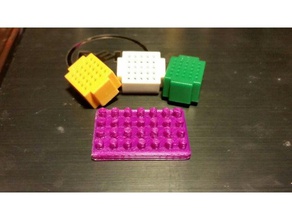 25 tie-point mini breadboard electronics enclosure 3d print model - Mito3D