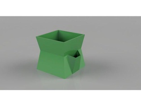 planter hidden water reservoir office 3d print model - Mito3D