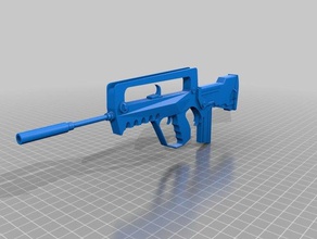 famas La impresión en 3d arma de fuego metal gear solid rifle 3d print model - Mito3D