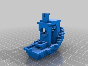 voxel 3d benchy sculptures pixels remix 3d print model - Mito3D