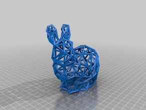 wireframe bunny sculptures stanford 3d print model - Mito3D