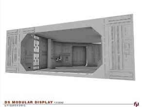 ds modular walls toy & game accessories corridor deathstar diorama display star wars toys 3d print model - Mito3D