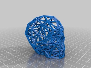 wireframe crânio esculturas baixa contagem de polígonos arames 3d print model - Mito3D