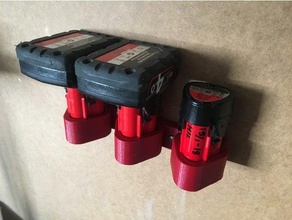 milwaukee m12 batteri holder tool holders & boxes 3d print model - Mito3D