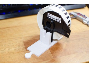 chainable spoolholder brother ql-500 office 3d print model - Mito3D