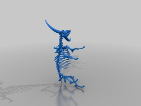 bison latifrons Skelett Tiere Fossilien 3d print model - Mito3D