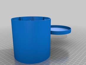 tambor de rock los medios comunicación un vaso partes 3d print model - Mito3D
