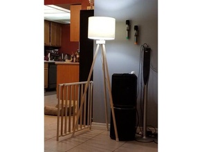 tripod floor lamp decor shade light triangle 3d print model - Mito3D