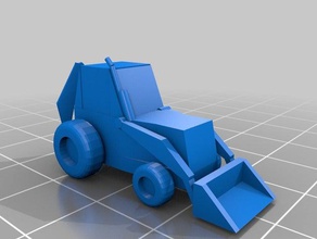 n scale backhoe vehicles tractor 3d print model - Mito3D