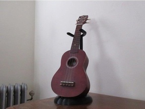 ukulele stand Musik freecad instrument rest 3d print model - Mito3D