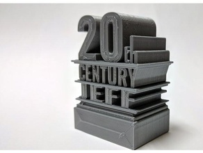 Século 20 logotipo esculturas Logo em 3d paródia 3d print model - Mito3D
