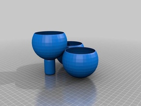 tri-sphere planter 3d printing 3d print model - Mito3D
