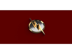 flash's badge coins & badges comics dc superhero flash chest emblem logo 3d print model - Mito3D