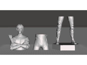 bruce lee - hex platform 3 parts people action figure character figurine full scale martial arts statue zbrush 3d print model - Mito3D