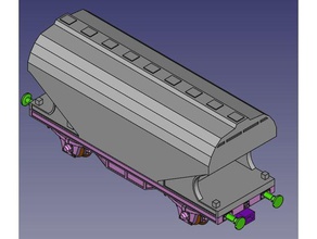 hopper car body Märklin hobby-Bereich Fahrzeug-chassis Fahrzeuge 187 h0-Maßstab Modell-Eisenbahn Zug 3d print model - Mito3D