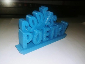 code poetry - label programmer programming 3d print model - Mito3D