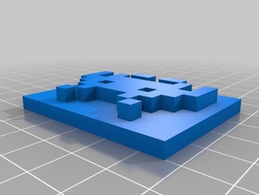 space invader-Leder-Stempel 3d-drucken 3d-slash 3d print model - Mito3D
