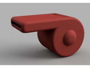 party favor-Fußball-Stil Pfeifen keine Erbse sport & im freien Schiedsrichter-Pfeife whistle 3d print model - Mito3D